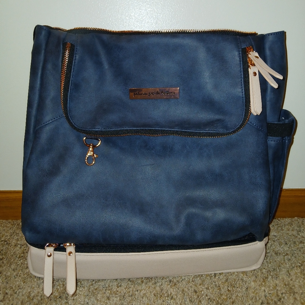Petunia Pickle Bottom Diaper Bag Pivot Pack Backpack Navy/Pink